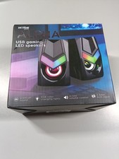Vibe Gaming Gaming Mini Speakers Black USB LED RGB Stereo Bass For PC Desktop picture