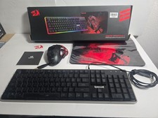 Redragon S107 Gaming Keyboard Mouse Mousepad 3-in-1 RGB Set w/ Box Tested picture