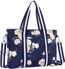 15.6 16 17 17.3 inch Laptop Tote Bag for Women Canvas Carrying Shoulder Handbag picture