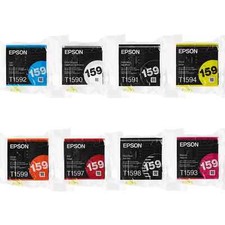 NEW Epson 159 T159 UltraChrome Hi-Gloss-II Ink Cartridges R2000 (a set of 8) picture