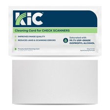 KICTeam - Cleaning Cards for Check Scanners (25 Cards) - Presaturated with Qu... picture