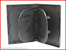 NEW Premium 18 Pk 22mm 8 Tray DVD Movie Game Case Black Multi 6-8 Discs overlap  picture