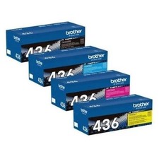 Brother TN436 Toner Cartridge Set 4Pack Black Cyan Magenta Yellow New Sealed Box picture