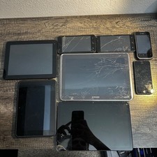 Lot of 8 Phones & Tablets Samsung iPhone Kindle Android Parts Repair picture