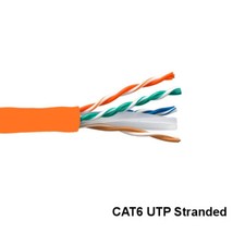 Kentek Orange 1000ft Cat6 UTP Stranded Bulk Cord 24AWG 550MHz PVC Pure Copper picture