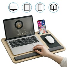 Lap Desks for Adults Mouse Pad & Phone Holder Home Office White Laptop picture