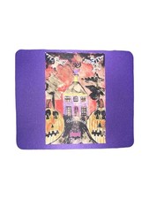 Acrylic Handmade Purple Photo Mouse Pad 3cm Thick Square “Halloween House” picture