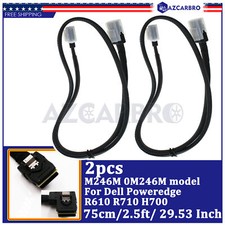 2x New SAS-A SAS-B SATA Cable M246M 0M246M For Dell Poweredge R610 R710 H700 picture
