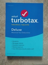2018 intuit Turbotax Deluxe Federal Returns ONLY E-File picture