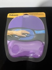 Fellowes Gel Crystals Mouse Pad w/Wrist Rest Rubber Back 7 15/16 x 9-1/4 Purple picture