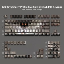 PBT Keycaps 129 Key Set Cherry Profile Dye Sub Shine Through for MX Switches picture