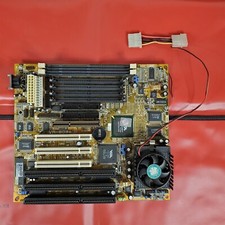 Vintage 1998 Original Motherboard w/ Gold Cyrix 6X86MX Processor FIC VA-503+ picture