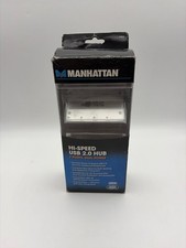 Manhattan Hi-Speed USB 2.0 Sharing Hub 7 ports Dual Power New Open Box picture