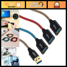 USB 3.0 Extension Cable 6ft - 3-Pack Braided Type A Male to Female, Fast Data Tr picture