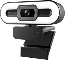 2K Autofocus Webcam with Ring Light & Noise‑Cancelling Mic for PC Mac Zoom picture