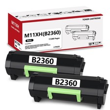 ** NEW Dell Toner | B2360 | Black | With Chips | High Yield | Compatible | 2-Pak picture