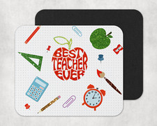 Best Teacher Ever Mousepad, Teacher Gift, Back to School, Christmas picture