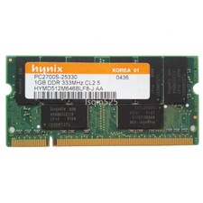 Hynix 1GB DDR PC2700S-25330 333MHz CL2.5 HYMD512M646BF8-J Sodimm Memory RAM picture