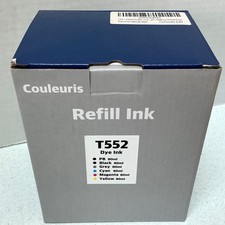 Couleuris T552 Dye Ink New Sealed 2 Black Cyan Magenta Yellow & Gray Refill Ink picture