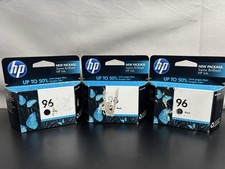 HP 96 Black 3 PACK Ink Cartridge New Genuine OEM C8767WN / EXPIRED DEC 2011 picture