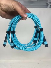 Lot 50 * 12F MPO OM3 MPO Fiber Optic Cables  Type B 1.75M Aqua  female to female picture