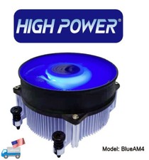 NEW HIGH POWER® BlueAM4 AMD AM4 AM5 Ryzen 5/7/9 CPU Cooler w/ Blue LED 92mm Fan picture