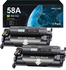 2x 58A Replacement Toner Cartridge with Chip for HP M304, M404, M406, M428, M430 picture