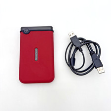 Transcend StoreJet M3 500GB - Portable External Hard Drive HDD Red Tested Works picture
