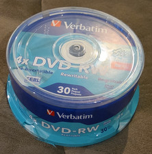 Verbatim DVD-RW Rewritable 4.7GB 4x 30-Pack Spindle/Cake Box picture