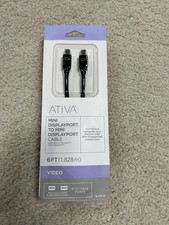 ATiVA Mini DisplayPort to Mini DisplayPort Cable 6FT (1.828m) 4K Video Audio picture