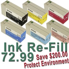 Epson Discproducer PP-100 6-Color Ink Cartridge Multipak Set RE-Fill / Exchange  picture
