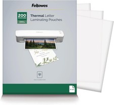 Thermal Laminating Sheets, 3mil Letter Size Pouches, 9 x 11.5, 200 Pack, Clear picture