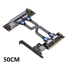 M.2 to Dual GPU Breakout Cable, PCIe 4.0 x16 MCIO to 2x SFF-TA-1016 ADT Link picture
