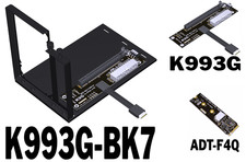 PCIe 5.0 x4 m.2 to PCIe 5.0 x16 eGPU Adapter 50cm ADT-Link K993G + BK7 + ADT-F4Q picture