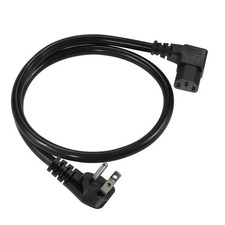 90 Degree Power Cord - 2FT Right Angle IEC, Universal PC Power Supply, 16AWG picture