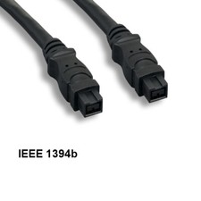 3 Feet IEEE-1394b 9 Pin Cable Male Firewire 25AWG 800 Mbps for PC MAC SUN iLink picture
