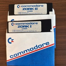 Commodore 64 Zork I & Zork II 5.25 Floppy Disk Lot Infocom C64 Vintage Games picture