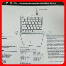 35-Key Atrix Mechanical Gaming Keypad BLACK Tactile Switches Wired USB Palm Rest picture