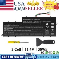 AC13C34 Battery for Acer Aspire V5-122P V5-132 ES1-111 3ICP5/60/80 KT.00303.005 picture