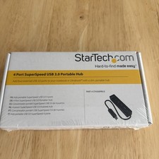 StarTech.com ST4300PBU3 4 Port USB 3.0 Hub Built-in Cable SuperSpeed picture