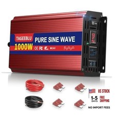 24V 1000W Pure Sine Wave Power Inverter, 24V DC to 110V-120V AC | 1000.0 picture