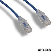 KNTK Blue 25ft Slim Cat6 UTP Ethernet Patch Cord OD 3.6MM 28AWG Networking RJ45 picture