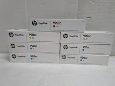 HP 990XC Page Wide CYM Ink Cartridges LOTOF 7 For P75050  P77750 OEM NEW SEALED picture