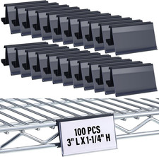 Kathfly 100 Pcs Wire Shelf Label Holder 3