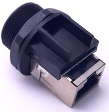 L-Com WPRJ-FTCAT5E Shielded Panel Mount RJ45 Coupler, 2.8mm Max, IP67 picture