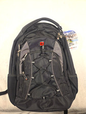 SwissGear 1186 Bungee Backpack - Black/Gray 18-inch Brand New 3 Compartments picture