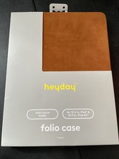Heyday Folio Case for 10.2 in. iPad & 10.5 in. iPad Air: Brown Faux Leather OPEN picture