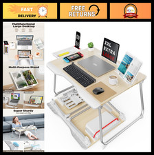 Extra Large Folding Bed Desk Tray Table for Laptop & Writing, Portable Floor Sta picture