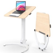 Sit Stand Desk JOY worker Rolling Pneumatic Laptop Cart picture