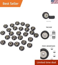 26pcs/Pack] 3D Printer Wheel,Black POM Polycarbonate Roller 625zz, wear-Resis... picture